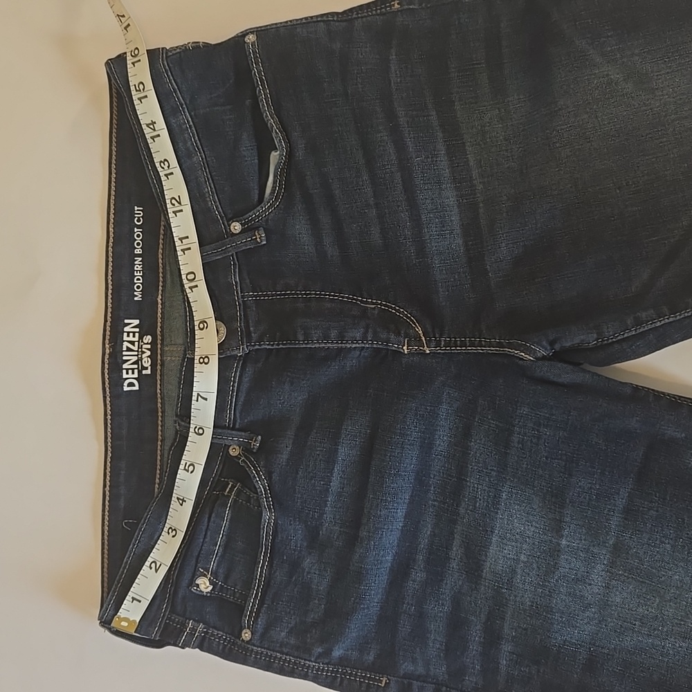 Denizen From Levis Women's Modern Boot Cut Dark Blue Denim Jeans Size 10 - Picture 8 of 12